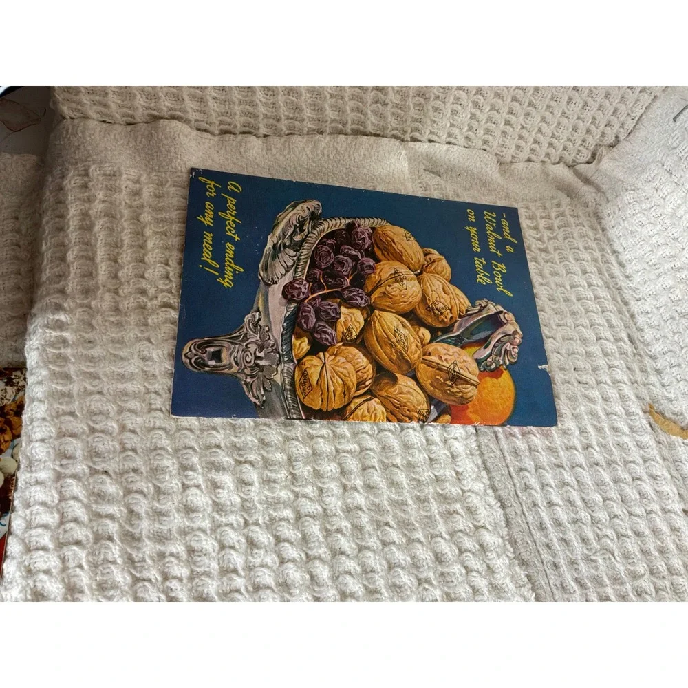 Vintage 1940s Diamond Walnuts Menu Magic In A Nutshell Cookbook OS Multicolor